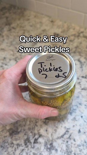 Quick & Easy, tried & true sweet pickles 🥒 #sweetpickles #picklerecipe #canningpickles | Hutton Girls Homestead