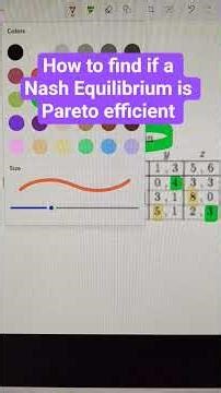 How to find if a Nash Equilibrium is Pareto efficient #gametheory
