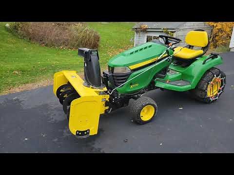 John Deere X570 with Electric Lift Snowblower - Assembly (Install)