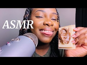 ASMR Ear Eating Nutella Chocolate w/ Mouth sounds!!