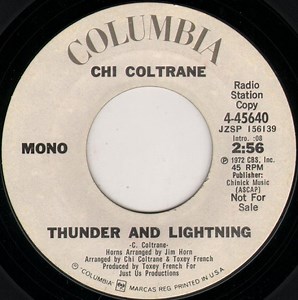 Chi Coltrane - Thunder And Lightning
