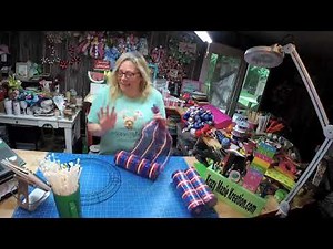 How to make a Patriotic Wreath using the Pull Through Method by Krazy Mazie Kreations