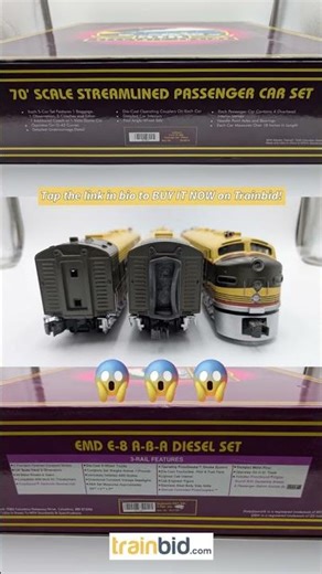 Available on Trainbid.com – C-8 MTH 1997 Seaboard E8 ABA Diesel Set w/ PS1 & 7 Cars