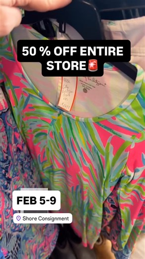 757 Deals - Sales, Discounts, Food & Local Finds on Instagram: "🚨 50% OFF THE ENTIRE STORE 🚨 Shore Consignment is running their bi-annual clearance sale to make room for spring + summer, and it’s GOOD. 📍 2253 W Great Neck Rd, Virginia Beach 🗓 Feb 5–9 ⏰ 10am–3pm daily Everything is 50% off (excluding toys)… and there’s literally one rack with enough Lilly Pulitzer to clothe a small army 🌸 If you like quality pieces for half price, don’t sleep on this one. Follow @757.deals for more local dea