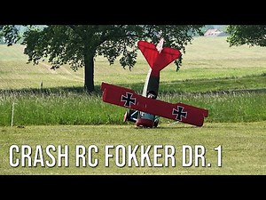 Crash Into Fence! Big RC Plane Fokker Dr.1 Crashed At Flight Show