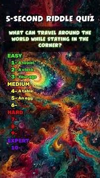5-Second Riddle Challenge ⏱️🧩 Can You Solve It?