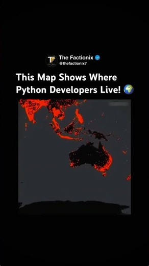 This Map Reveals the World of Python Developers!💻🌍