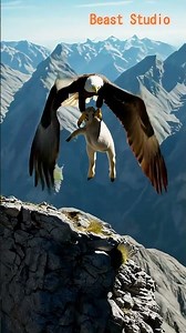 Eagle Hunts Cliff Goat: Predator’s Perfect Capture in the Sky!