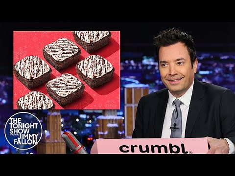 Jimmy Announces His Holiday Seasoning Candy Cane Brownie in Partnership with Crumbl | Tonight Show