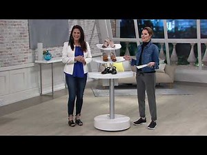 Clarks Leather Slingback Heeled Sandals- Elisa Kristie on QVC