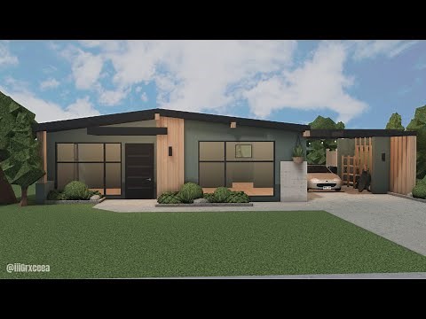 47k Mid-Century Modern Home | Bloxburg Speedbuild | Grxceea