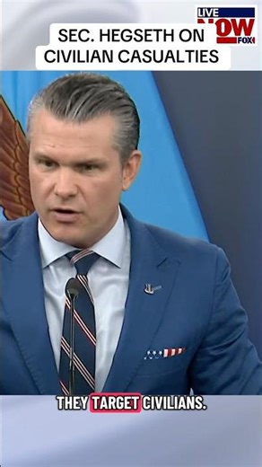 Sec. Hegseth responds to questions about civilian casualties from Operation Epic Fury. #news