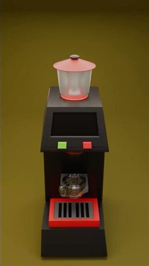 Satisfying Coffee fluid simulation #3d #blender #fluid