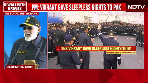 'INS Vikrant Gave Sleepless Nights To Pak': PM Modi Celebrates Diwali With Navy Personnel