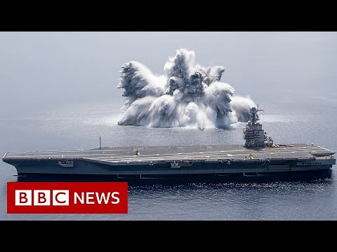 US warship tested with powerful explosion - BBC News