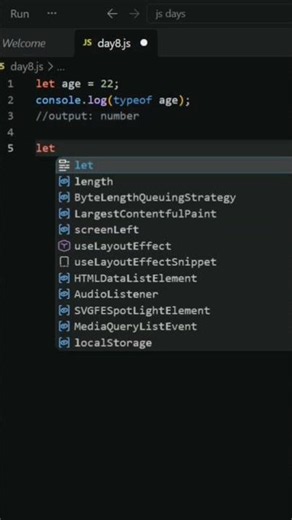 Day 8: Number & Boolean in JavaScript | JavaScript Basics 🚀 #Shorts