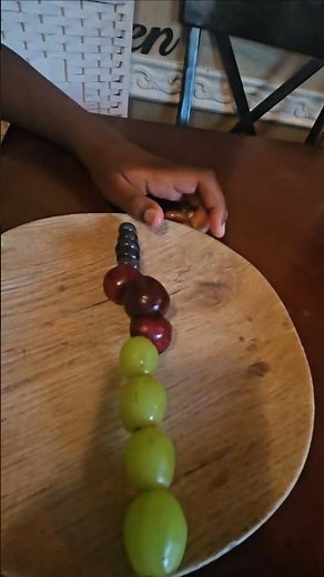 Rainbow Fruit Kabobs Made with Just 3 Fruits! 🍒🫐🍇