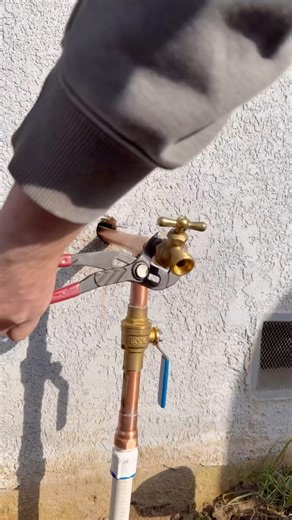 installing client supplied hose bib like a pro