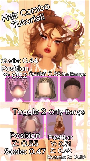 Hair Combo Tutorial! #roblox#robloxdressup#fypシ