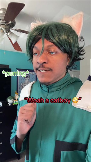 TEN NYAN NYAN 🥹💙 #mha #myheroacademia #cringe #funny #bakudeku | aphmau did you just grabbed my tail original