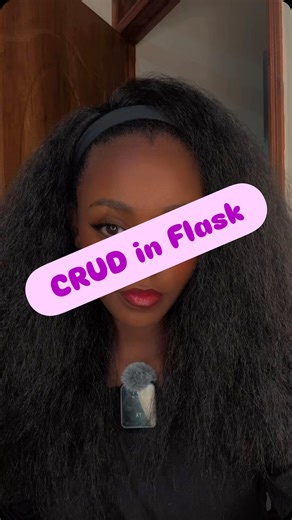 Izzie Njeri🖤✨ on Instagram: "Episode 4: CRUD in Flask #izzienjeri #IzzieDevs #BackendDevelopment #Flask #Python"