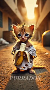 11K views · 183 reactions | Poor cat was laughed at by his friends for eating dirty bananas #meowfusionlabs #sadstory #facebookreelsviral #cat #nevergiveup #inspirational #inspiration #cats #success #love #hardworkpaysoff #viralvideochallenge | Paw AI | Facebook