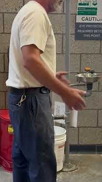 How to use the eye wash station ‪@mrburkescarpentryclassqhs5452‬