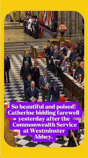 Beautiful and poised! Catherine bidding farewellings After Commonwealth Service at Westminster Abbey