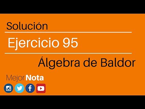 Solución ejercicio 95 Álgebra de Baldor
