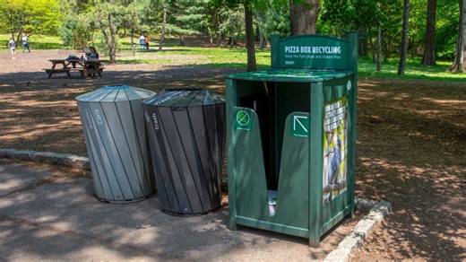 Pizza near me? Central Park introduces new recycling box