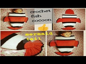 How to crochet fish cocoon | crochet mermaid tail || crochet baby cocoon /crochet sleeping bag