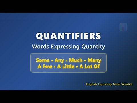 Quantifiers in English: Some Any Much Many for Beginners