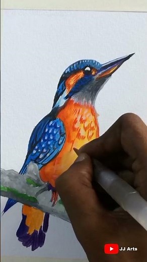 How to draw a Bird watercolour painting // how to draw birds step by step easy