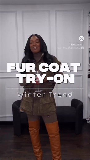 Our favorite @cheesmalls is bringing the furs out 🔥🔥🔥. Full length green vest and Golden island coat by @the_fancy_success . You look fabulous as always | The Fancy Success Furs