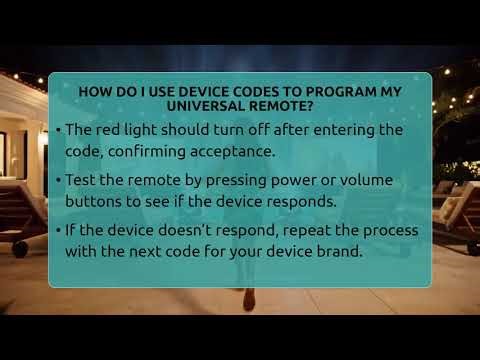 How Do I Use Device Codes To Program My Universal Remote? - NextGen Viewing and Audio