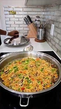 EASY LEFTOVER RICE RECIPE #recipe #cooking #saladmaster #friedrice