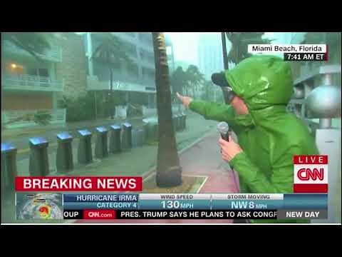 Reporting live in a hurricane is tough. Here's proof.