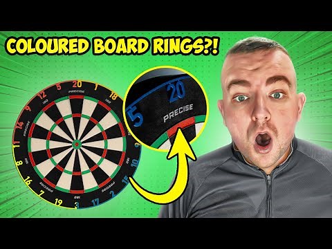 NEW DARTBOARD TESTED AND COLOURED NUMBER RINGS UNBOXED PRECISE 180