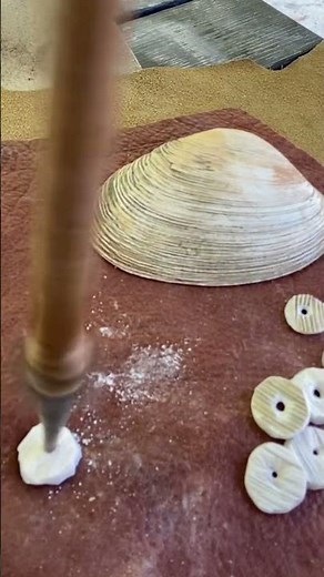 Clamshell Disk Beads #flintknapping #primitivetechnology #indigenous #nativeamerican #beads