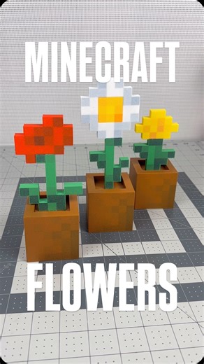 Create3D | Minecraft 3D Flowers #minecraft #minecraftmovie #minecraftart #minecraftflowers #flowers #cute #cozy #art #pixelart #minecraftbuild... | Instagram
