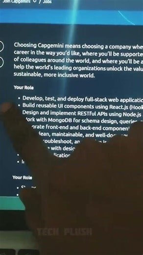 Capgemini MERN Stack Developer Hiring 🚀 | Bangalore | Apply Now | #Capgemini_hiring #freshersjobs