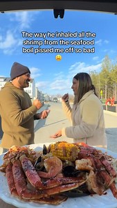 80K views · 14K reactions | What pissed me off even more was the fact he kept putting the trash back in the seafood  •#rockpaperscissors #seafoodboil #seafood #snowcrabs #husbandwife | Maya Khan | Facebook