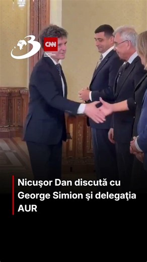Nicuşor Dan discută cu George Simion şi delegaţia AUR