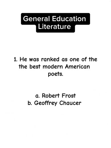 Literature Drills for General Education Success