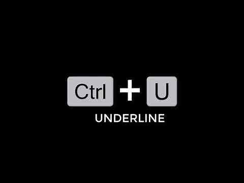 CTRL + U (SHORTCUT KEYBOARDS)