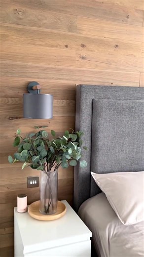 Peel and Stick Wood Wall Planks Installation IRL