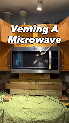 Converting an existing recirculating microwave vent to a direct exterior vent. #professionalhandyman #diy #handyman #statesvillenc | Professional Handyman