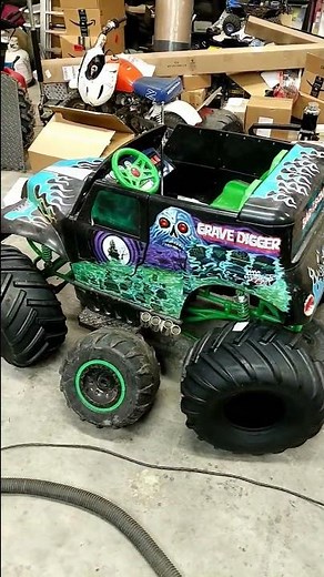 24v Grave Digger gets big realistic monster truck tires, better shocks, motors and 40v Ryobi's