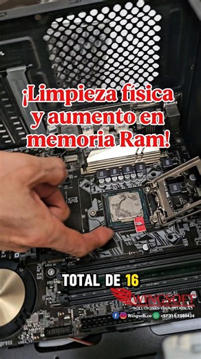 Limpieza física para esta #cpu y #upgrade en #memoriaram 👍🏼💯 #computadores #pc