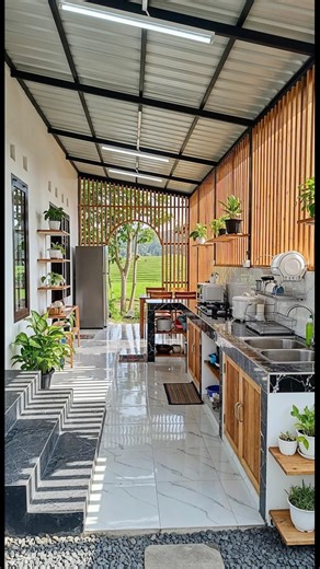 This outdoor kitchen transformation is absolutely stunning #renovation #beforeandafter